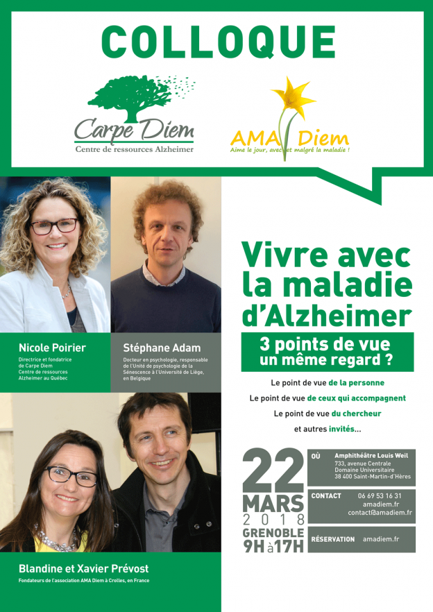 Colloque «Vivre avec la maladie d’Alzheimer : 3 points de vue, un même regard?»